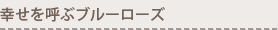 幸せを呼ぶブルーローズ